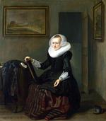 欧洲12-19世纪油画四_CODDE, Pieter - A Woman holding a Mirror